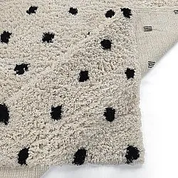 Ryijymatot - Soria Natural Cotton Shaggy (luonnonvalkoinen/musta)