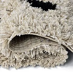 Ryijymatot - Soria Natural Cotton Shaggy (luonnonvalkoinen/musta)