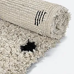 Ryijymatot - Soria Natural Cotton Shaggy (luonnonvalkoinen/musta)