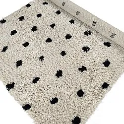 Ryijymatot - Soria Natural Cotton Shaggy (luonnonvalkoinen/musta)