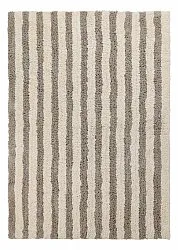 Ryijymatot - Thira Stripe Cotton Shaggy (kerma/taupe)