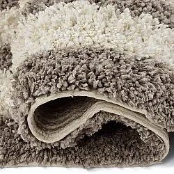 Ryijymatot - Thira Stripe Cotton Shaggy (kerma/taupe)