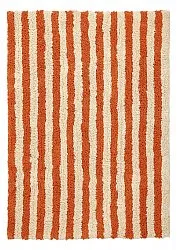 Ryijymatot - Thira Stripe Cotton Shaggy (vaaleankeltainen/vaalea oranssi)