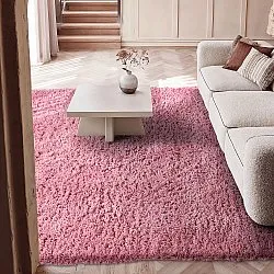 Ryijymatot - Combarro Solid Cotton Shaggy (vaaleanpunainen)