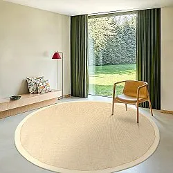 Pyöreä matot (sisal) - Agave (beige/beige)