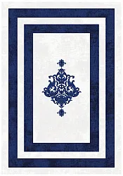 Wilton-matto - Soros (sininen/valkoinen)