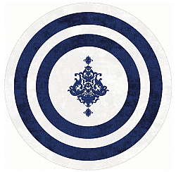 Pyöreät matot - Soros (sininen/valkoinen)