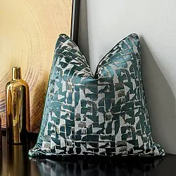 Tyynyliina - Square Luxury 45 x 45 cm (vihreä/multi)