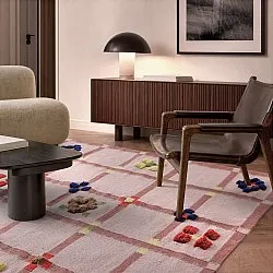 Villamatto - Lausanne Flatweave Tufted Premium (vaaleanpunainen)