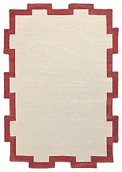 Villamatto - Agra Hand Tufted Wool Premium (kerma/punainen)