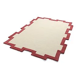 Villamatto - Agra Hand Tufted Wool Premium (kerma/punainen)