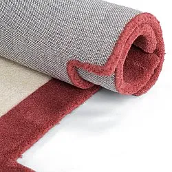 Villamatto - Agra Hand Tufted Wool Premium (kerma/punainen)