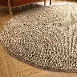 Pyöreät matot - Avafors Wool Bubble (vaaleanruskea/valkoinen)