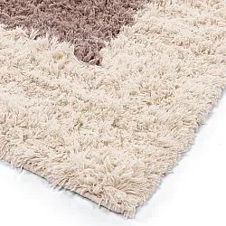Villamatto - Khenifra Handknot Wool Premium (taupe/kermanvärinen)