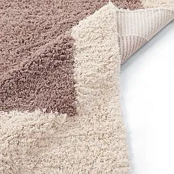 Villamatto - Khenifra Handknot Wool Premium (taupe/kermanvärinen)