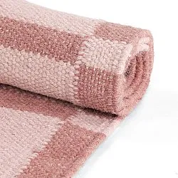 Villamatto - Lausanne Flatweave Tufted Premium (vaaleanpunainen)