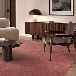 Villamatto - Rozel Handloom Wool Premium (himmeänpunainen)
