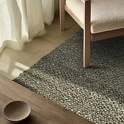 Villamatto - Sala Irregular Wool Bubble (sammaleenvihreä/valkoinen meleerattu)