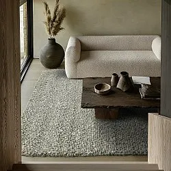 Villamatto - Sala Irregular Wool Bubble (sammaleenvihreä/valkoinen meleerattu)