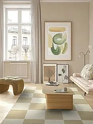 Villamatto - Scacco (valkoinen/beige)