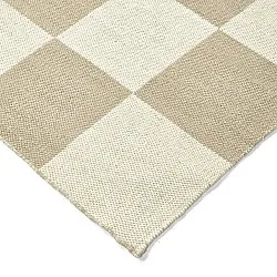 Villamatto - Scacco (valkoinen/beige)