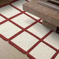 Villamatto - Syl Hand Tufted Wool Premium (punainen/valkoinen)