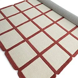 Villamatto - Syl Hand Tufted Wool Premium (punainen/valkoinen)