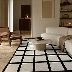 Villamatto - Syl Hand Tufted Wool Premium (musta/valkoinen)