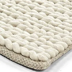Villamatto - Talvia Braided Wool (luonnonvalkoinen)