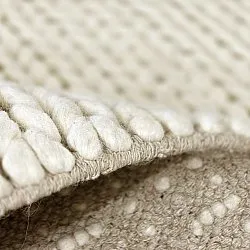 Villamatto - Talvia Braided Wool (luonnonvalkoinen)