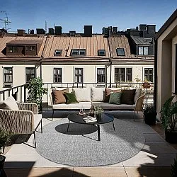 Pyöreä matot - Indoor/Outdoor Arlo (harmaa)