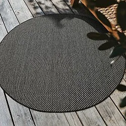 Pyöreät matot - Indoor/Outdoor Bennett (musta)