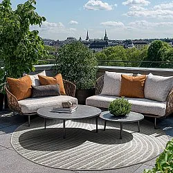 Pyöreät matot - Indoor/Outdoor Devon (harmaa)
