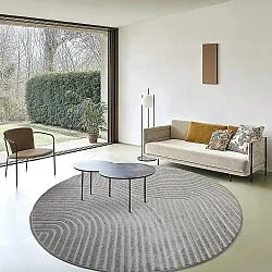 Pyöreät matot - Indoor/Outdoor Devon (harmaa)