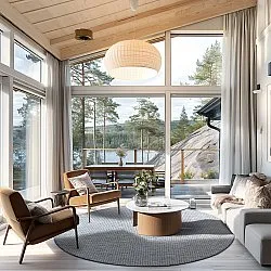 Pyöreät matot - Bergen (harmaa)