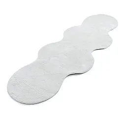 Aaltokuvioinen Käytävämatto - Aranga Super Soft Fur (valkoinen)