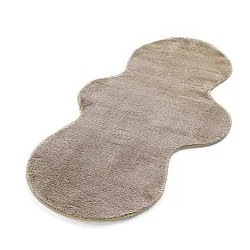 Aaltokuvioinen Käytävämatto - Aranga Super Soft Fur (ruskea)