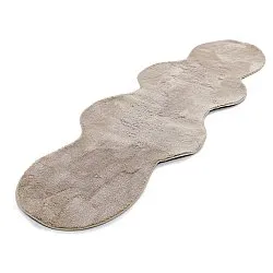 Aaltokuvioinen Käytävämatto - Aranga Super Soft Fur (ruskea)