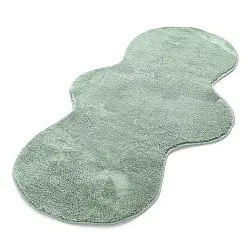 Aaltokuvioinen Käytävämatto - Aranga Super Soft Fur (vihreä)