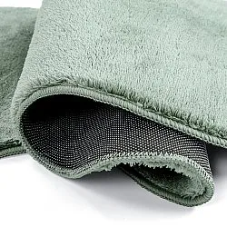 Aaltokuvioinen Käytävämatto - Aranga Super Soft Fur (vihreä)