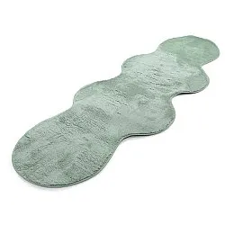 Aaltokuvioinen Käytävämatto - Aranga Super Soft Fur (vihreä)