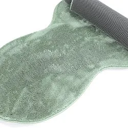 Aaltokuvioinen Käytävämatto - Aranga Super Soft Fur (vihreä)