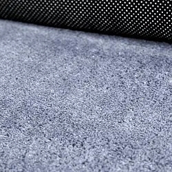 Aaltokuvioinen Käytävämatto - Aranga Super Soft Fur (terässininen)
