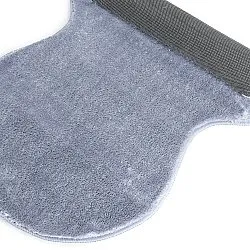 Aaltokuvioinen Käytävämatto - Aranga Super Soft Fur (terässininen)