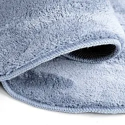 Aaltokuvioinen Käytävämatto - Aranga Super Soft Fur (terässininen)