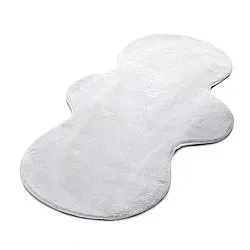 Aaltokuvioinen Käytävämatto - Aranga Super Soft Fur (valkoinen)