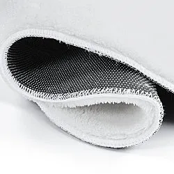 Aaltokuvioinen Käytävämatto - Aranga Super Soft Fur (valkoinen)
