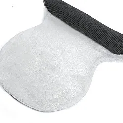 Aaltokuvioinen Käytävämatto - Aranga Super Soft Fur (valkoinen)