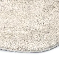 Pyöreä Aaltokuvioinen Matto - Aranga Super Soft Fur (beige)