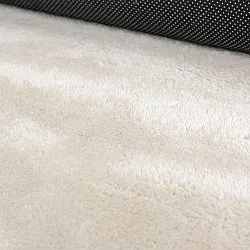 Pyöreä Aaltokuvioinen Matto - Aranga Super Soft Fur (beige)
